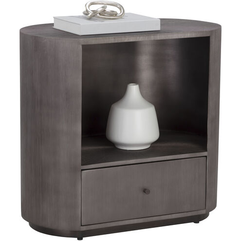 Siena 30 X 28 inch Gunmetal Night Stand